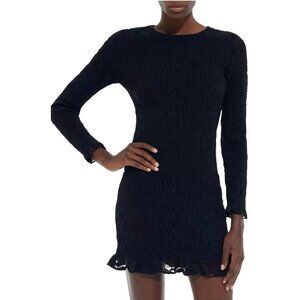 THE KOOPLES Short Black Lace Dress S Bodycon cocktail